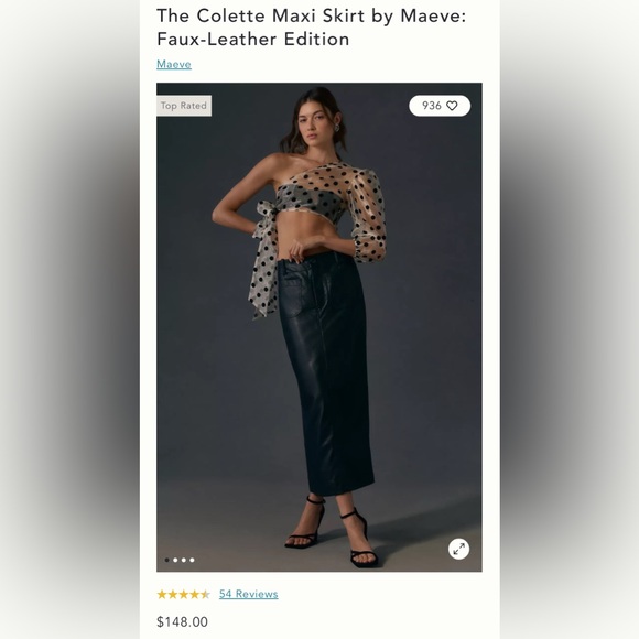 Fitted Black Faux Leather Column Pencil Maxi Skirt - size M - NEW - Picture 7 of 8